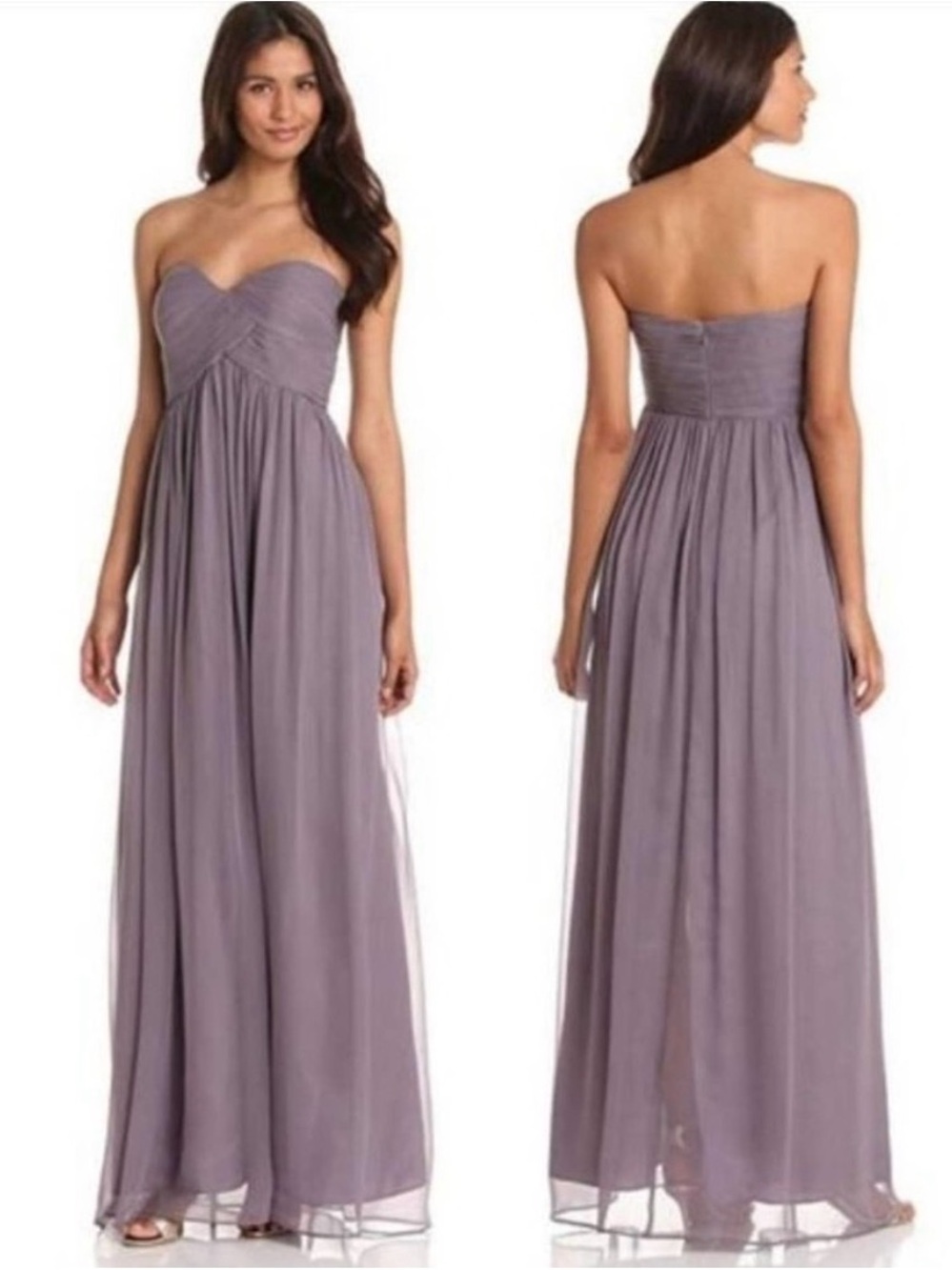 Donna Morgan “Laura” Strapless Chiffon Gown 💜
